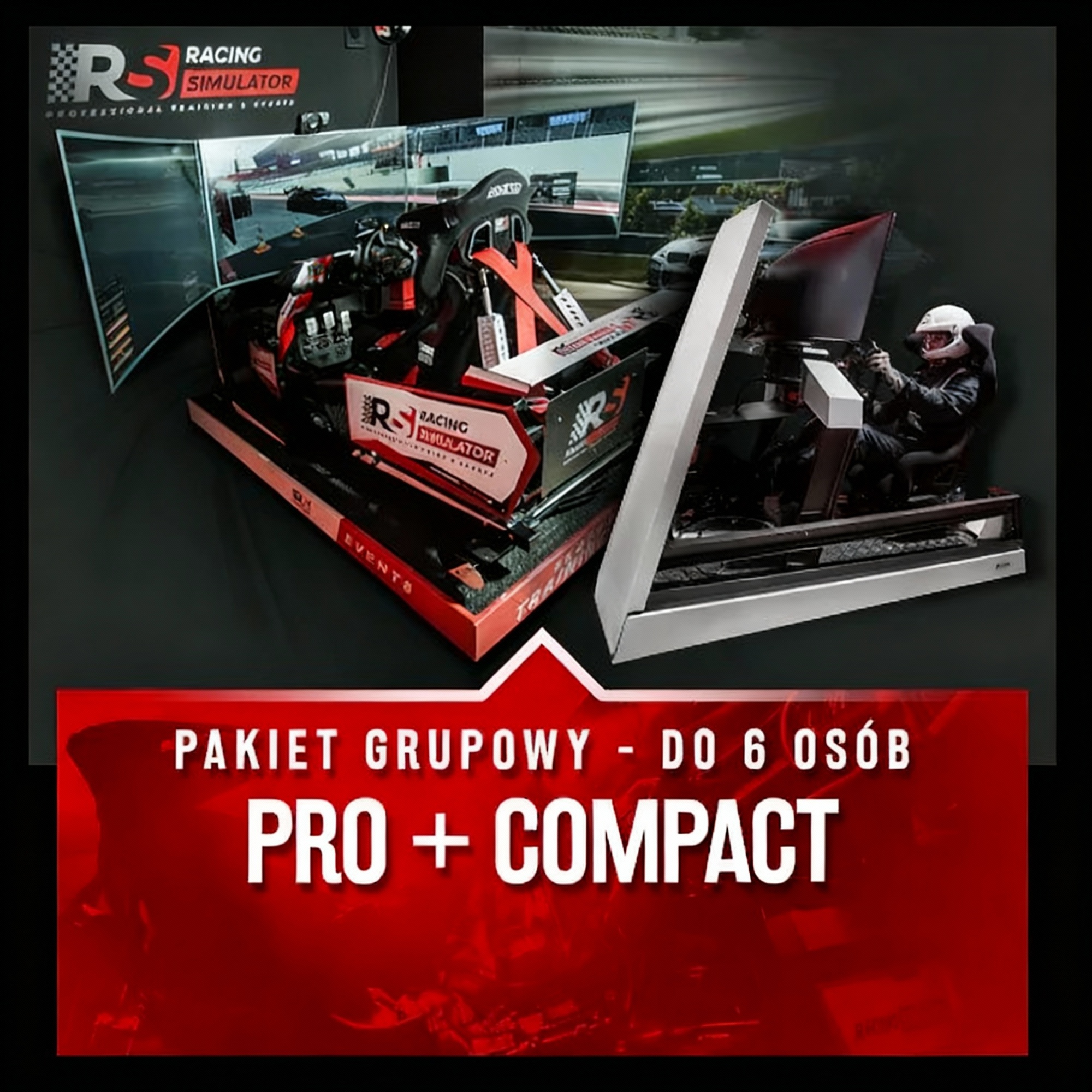 Jazda GRUPA / RODZINNY - 2 symulatory